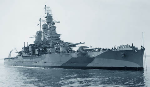 USS "Nevada" po modernizacji w 1943 r.
