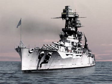 USS "Nevada" w latach 40.